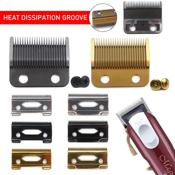 For WAHL Hair Clipper Accessroies Wedge Fade Replacement Fixed Blade-Standard/Stagger Ceramic/Carbon Steel Movable Blade