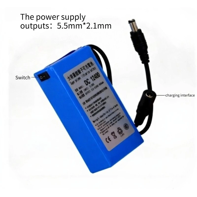 DC1298A 12V 9800mAh Multi-purpose Rechargeable Spare Lithium Battery For CCTV Camera Wireless Transmitter Battery
