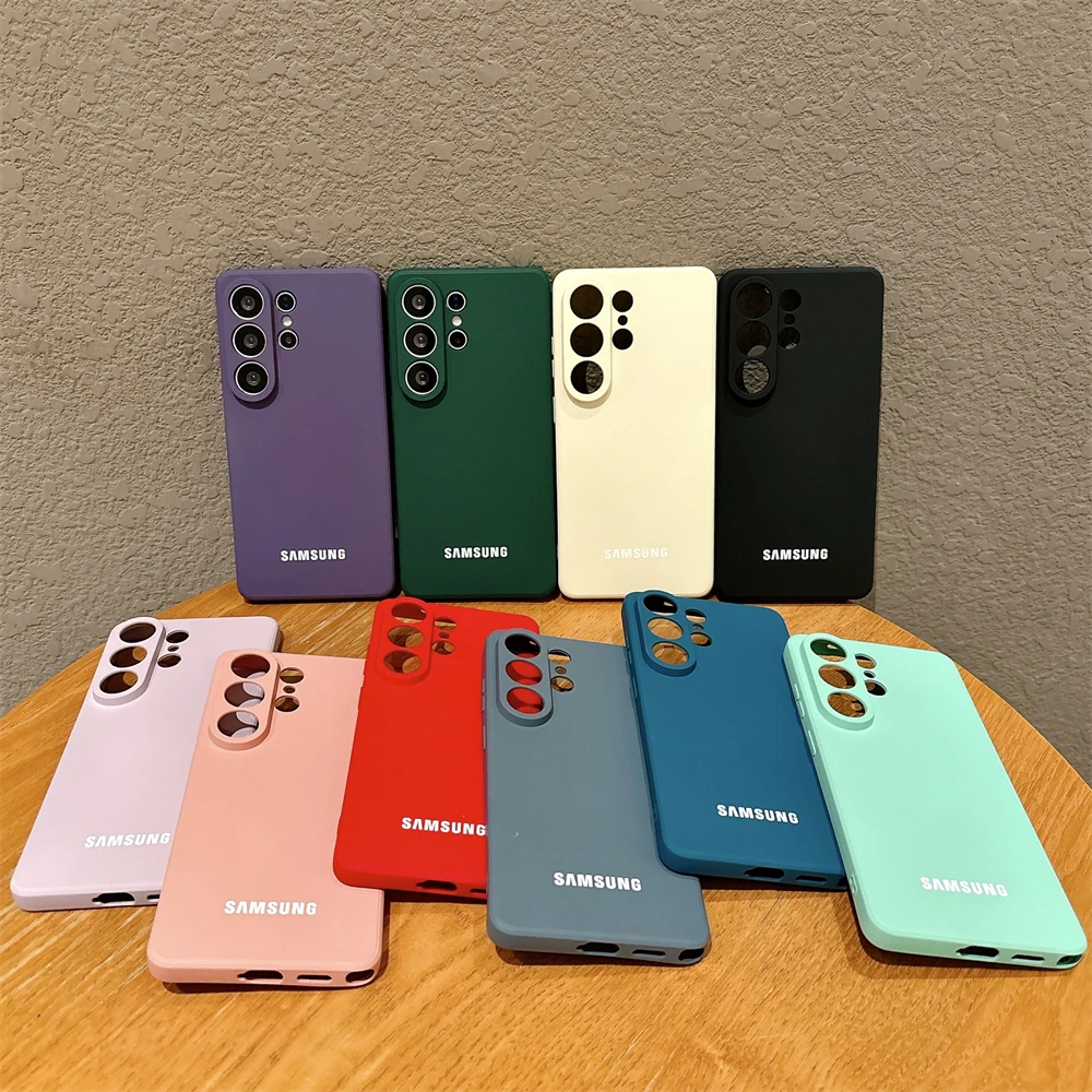 Für Samsung Galaxy S26 S25 S26Plus S26Ultra Edge S24 S23 S22 S21 Ultra FE Hülle Weiche Flüssig-Silikon Stoßfeste Handy-Rückabdeckung