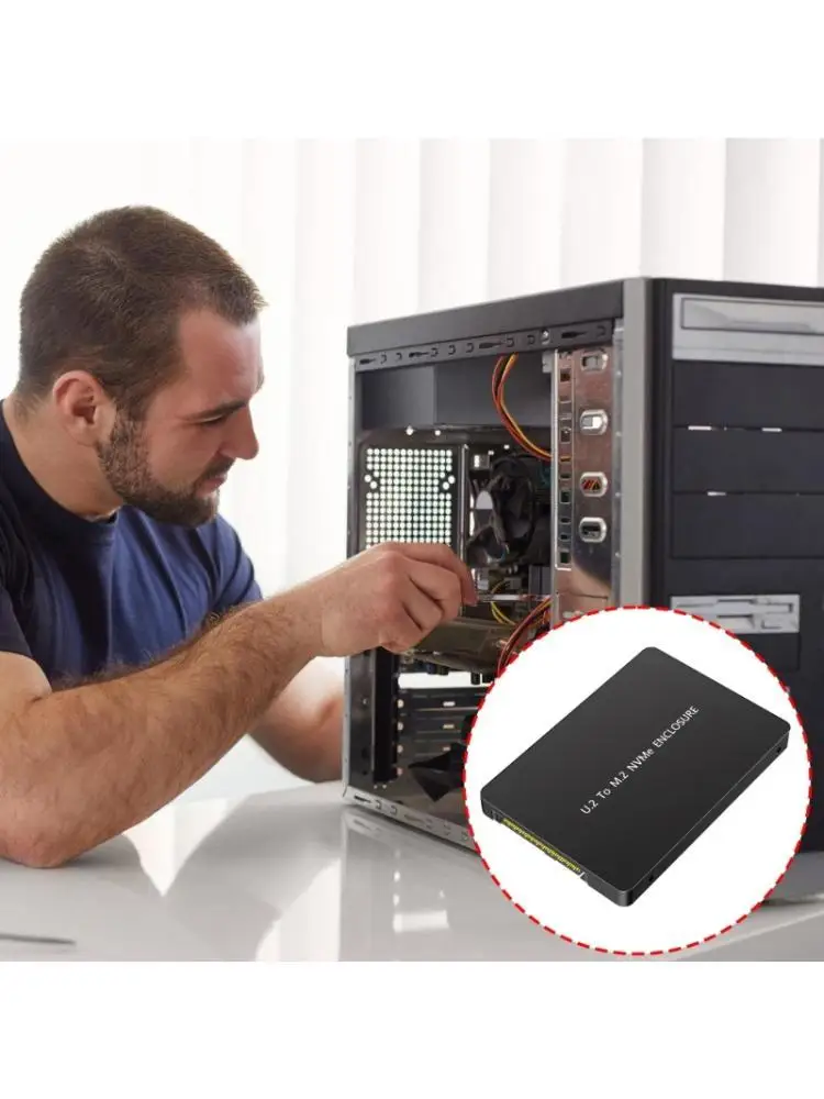 

Установочный футляр R53C для конвертера U.2 SFF 8639 в NVMe, коробка для широкого использования компьютера с теплоотводящим