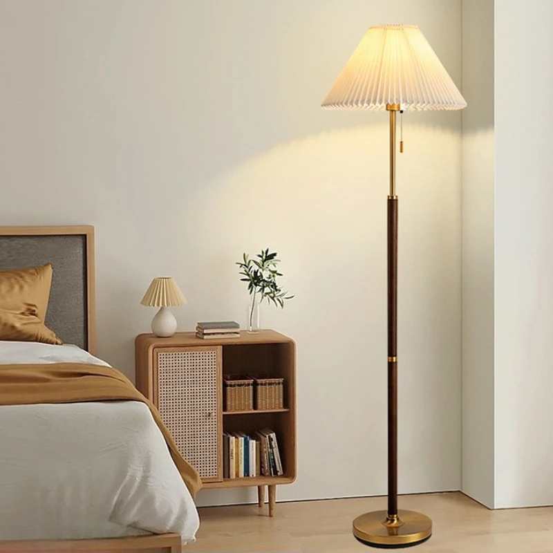 Iron LED Floor Lamp Living Room Bedroom Bedside Floor Lamps Medieval Retro Tricolor Mood Lights Zipper Switch Lighting Light