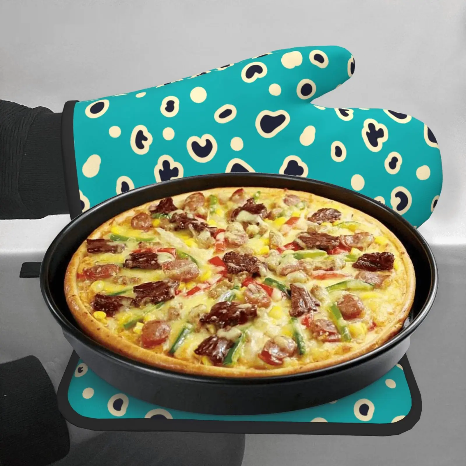 2pcs/set Anti-Scalding Microwave Gloves Insulation Pads Thickened Heat-Resistant Kitchen Oven Baking Barbecue Tools - view 5
