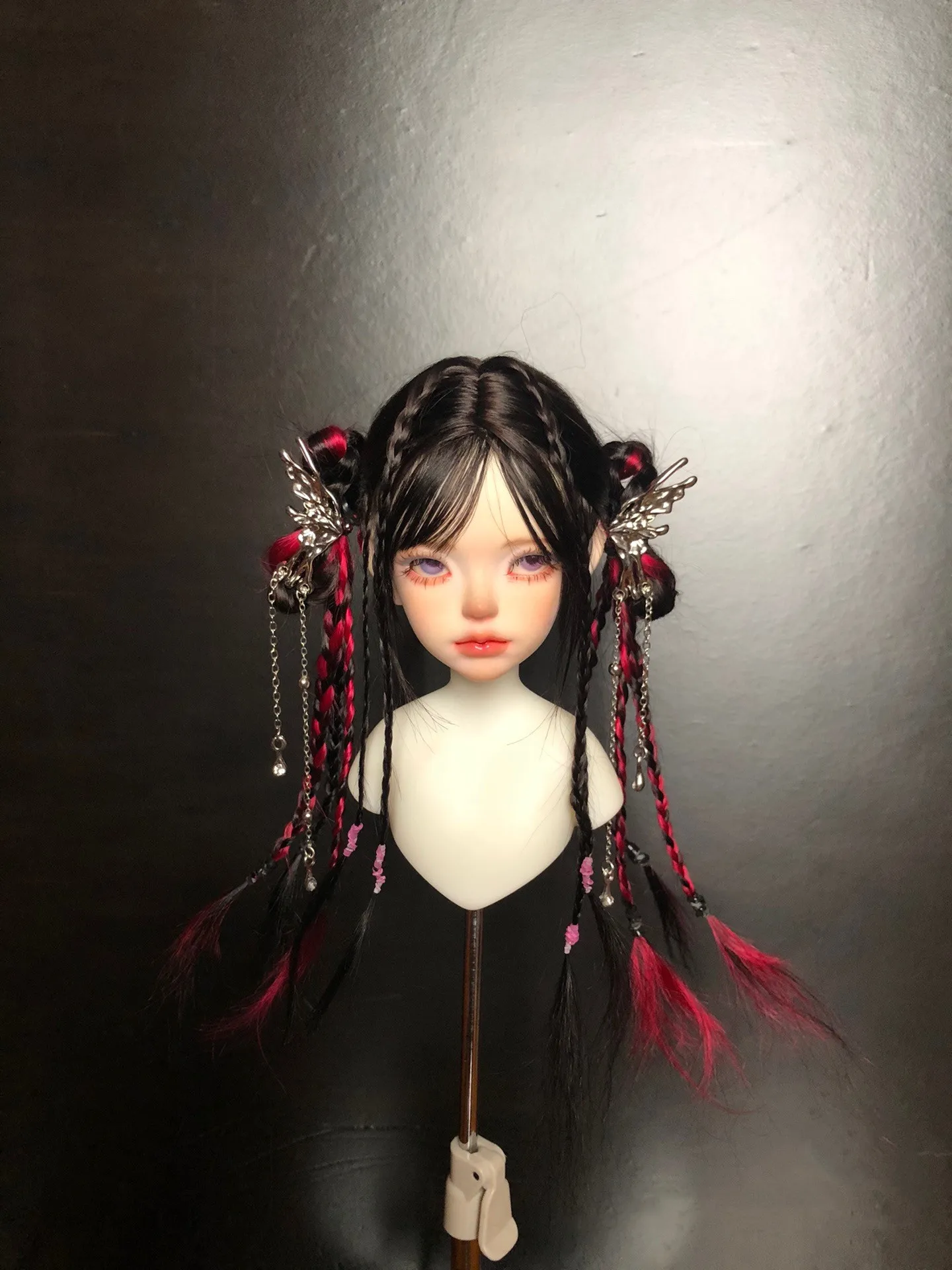 Handcrafted Doll Hair, 1/4 BJD Mohair Braid Wig 1 Piece