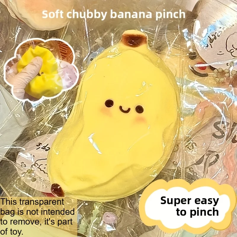 1PC Soft Fat Banana Toy - Cute Yellow Banana, Two Colors Random, Office Toy, Soft Hand Feel, Perfect Holiday Gift, Birthday Gift