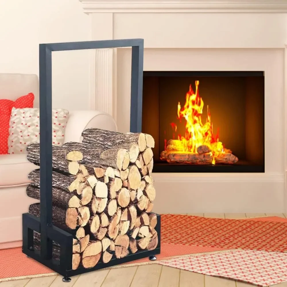 Simple Firewood Heavy Duty Firewood Indoor Outdoor Firewood  Storage Wood Rack Shelving Mobile Rack