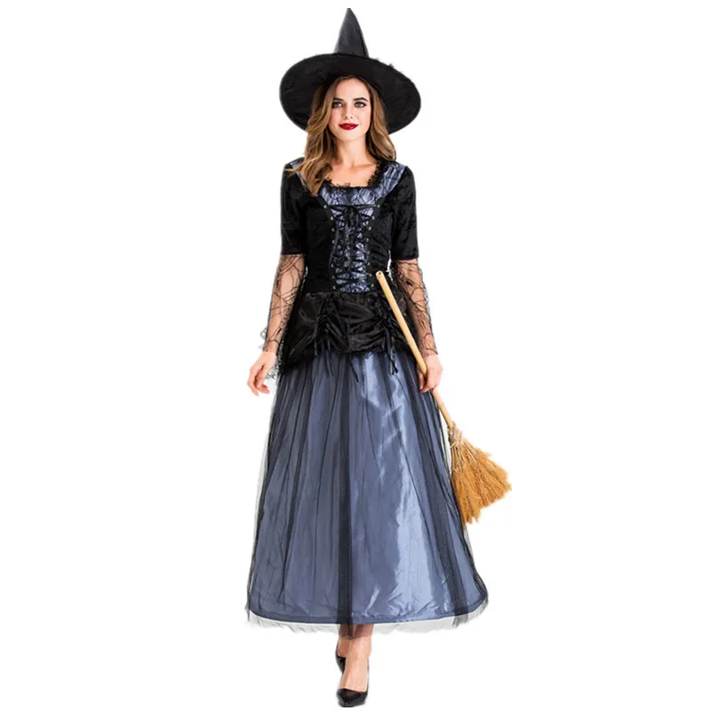 Novo loween cosplay traje de bruxa adulto role-plang desempenho roupas ds traje de palco tradicional chinês étnico feminino...
