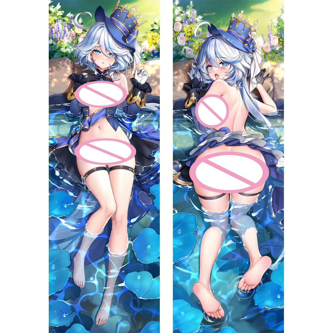 

Genshin Impact Furina Dakimakura Anime Otaku 2-сторонняя набивная декоративная подушка для обнимания тела