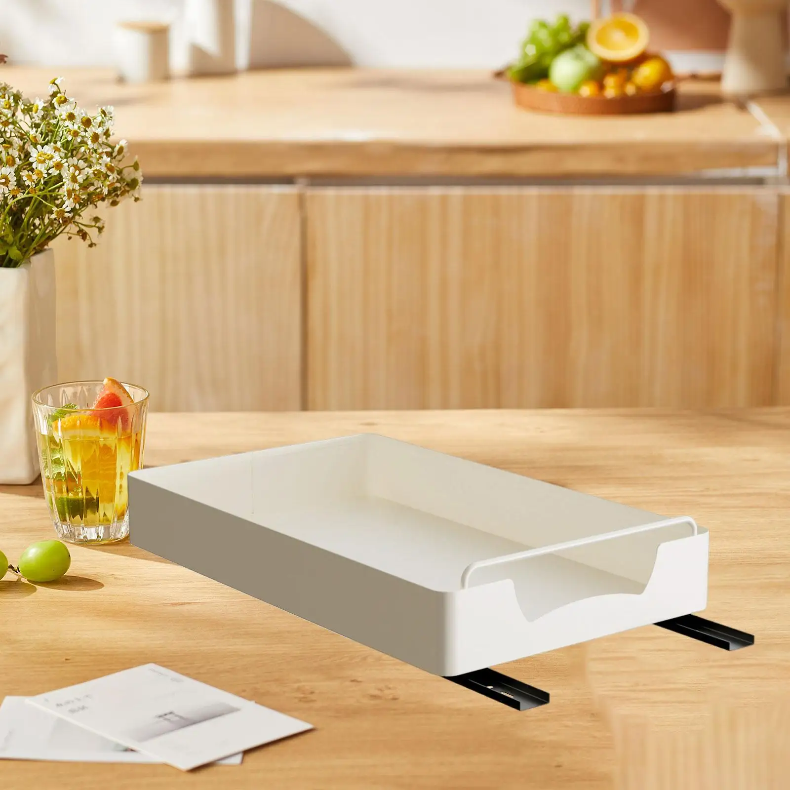 Multifunction Cabinet Organizer Pull Out Sliding Shelf Carbon Steel Drawer for Kitchen Cupboard Bathroom Pantry