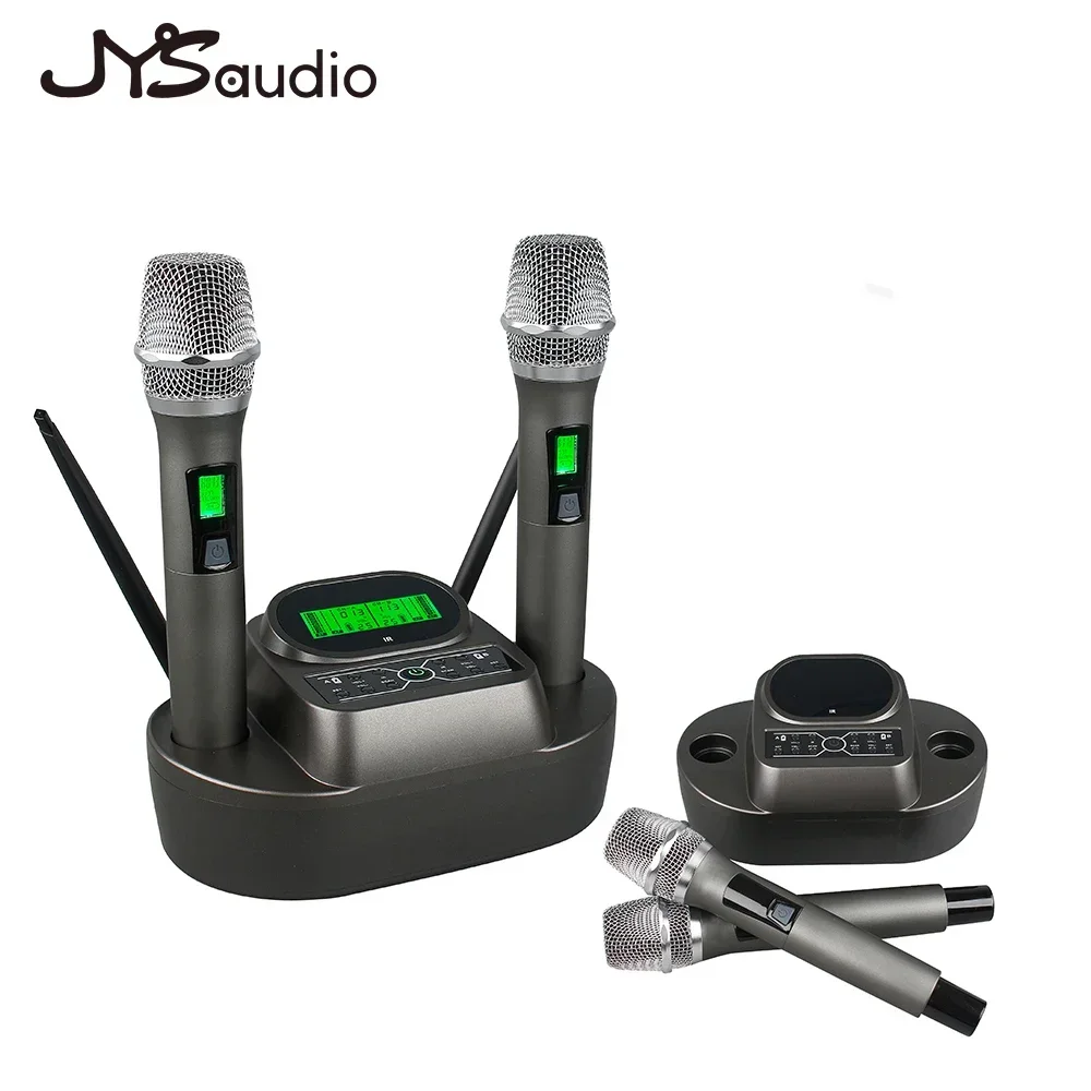 Mikrofon Nirkabel Genggam UHF 520-950MHz Mikrofon Cerdas Audio Karaoke Pesta Sistem Profesional Pertunjukan Konser Studio Pertemuan