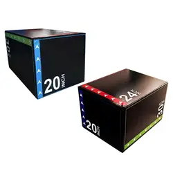 3 in 1 Plyometric Jump Box Anti Slip Fitness Exercise Step up Box for Jumping Conditioning Strength Training Home Gym Equipment