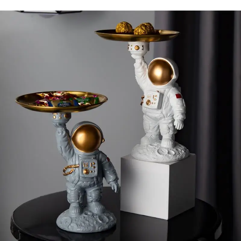 

Resin Astronaut Ornaments Storage Tray Home Decoration Accessories Desktop Figurines Statue Sculpture Furnishing Crafts