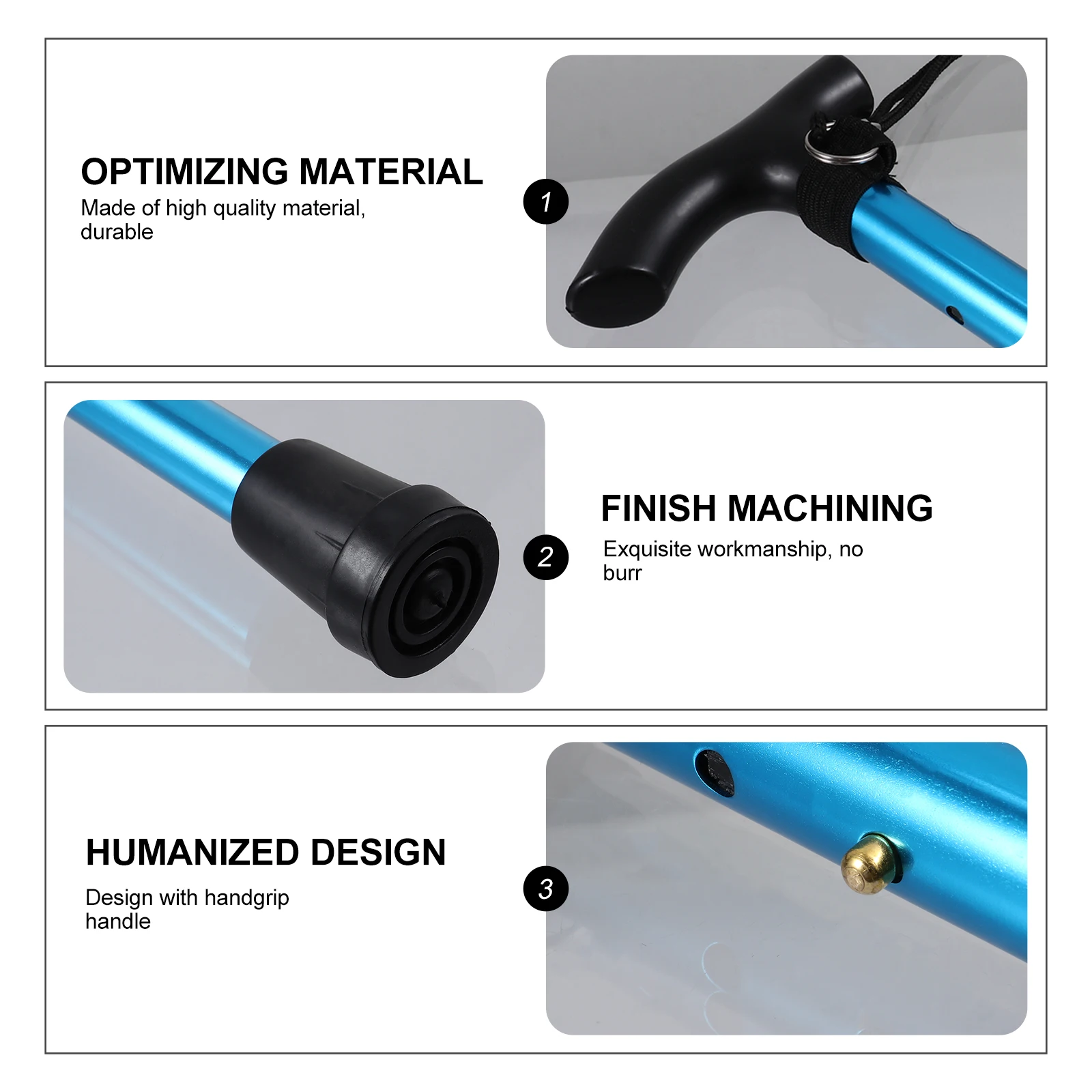 

Aluminum Alloy Folding Stick Foldable Walking Portable Trekking Pole Adjustable Aluminium Alpenstock Telescopic