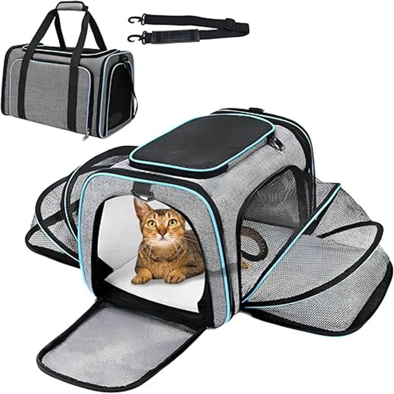 Pet Carriers Backpack Portable Cat Bag Cat Transport Suitcase Foldable Breathable Travel Pet Handbag Cat Cage Pet Bag Cats House