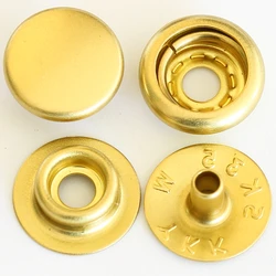 10 Pieces Japanese YKK SK35 Snap Brass, Color Four-in-one Button