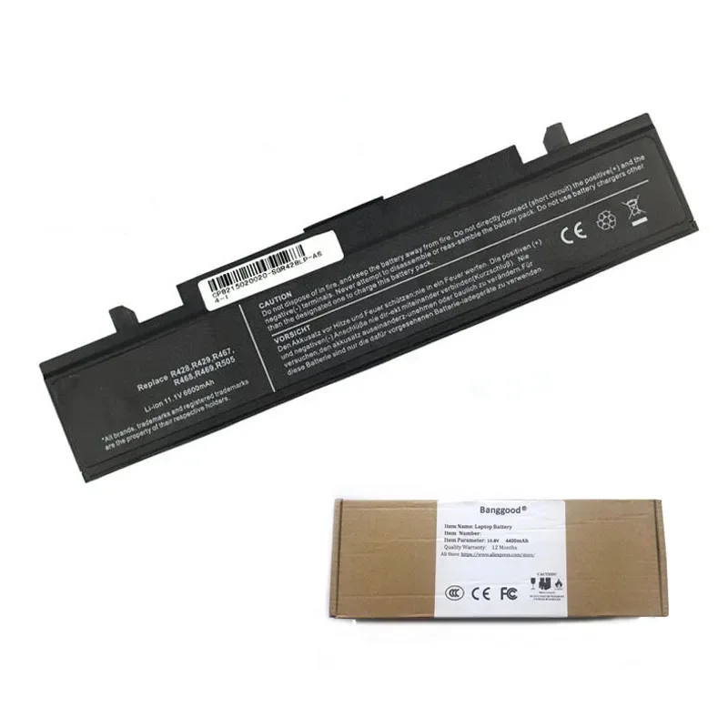 High Capacity 6600mAh AA-PB9NC5B PB9NC6B PL9NC6W NP350V5C 355V5C Laptop Battery for Samsung NP550P7C RV508 R428 R528 R460 R580