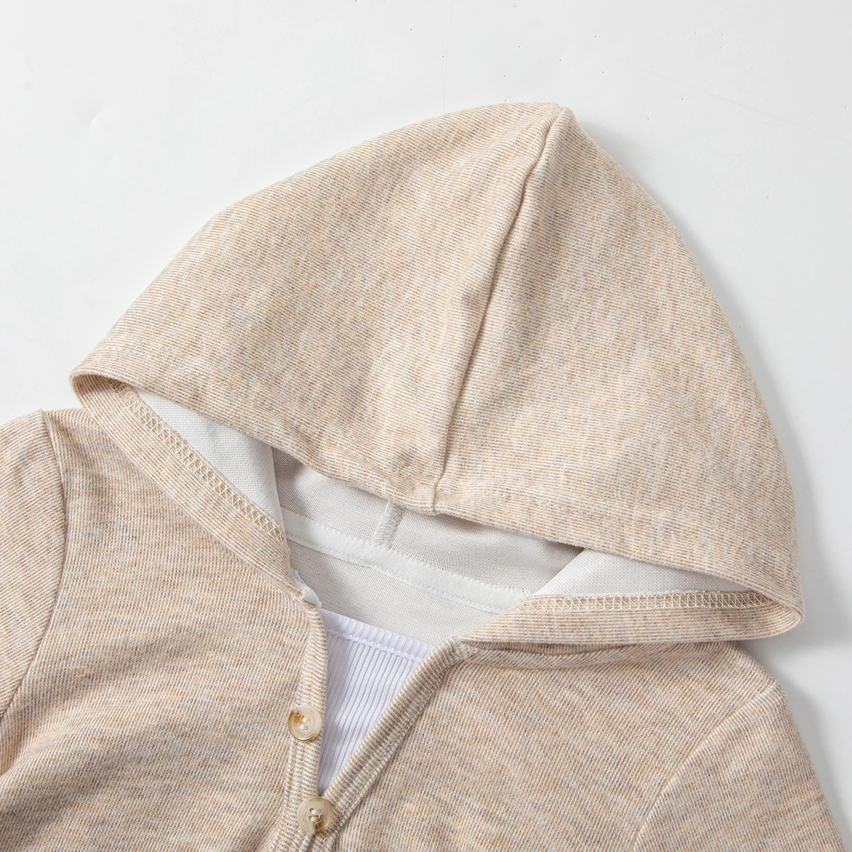 Einfarbiges, langärmliges Kapuzenoberteil und Hose für Mädchen für Frühling/Herbst, lässiges zweiteiliges Set, trendiges Outfit, Kindermode C – Detail 15