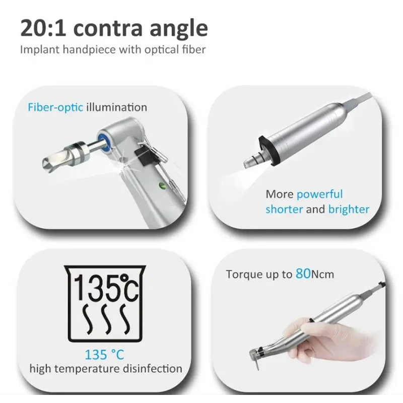 Dental Implant Motor COXO C-Sailor 80N.cm Torque Touch Screen with Graphic Modes Autoclavable Brushless Motor dental toos