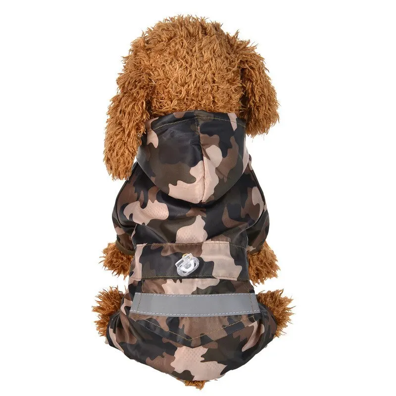 Dog Raincoat Waterproof Reflective Coat Outdoor Soft Breathable One-piece Suits Four Seasons Pet Puppy Rainwear