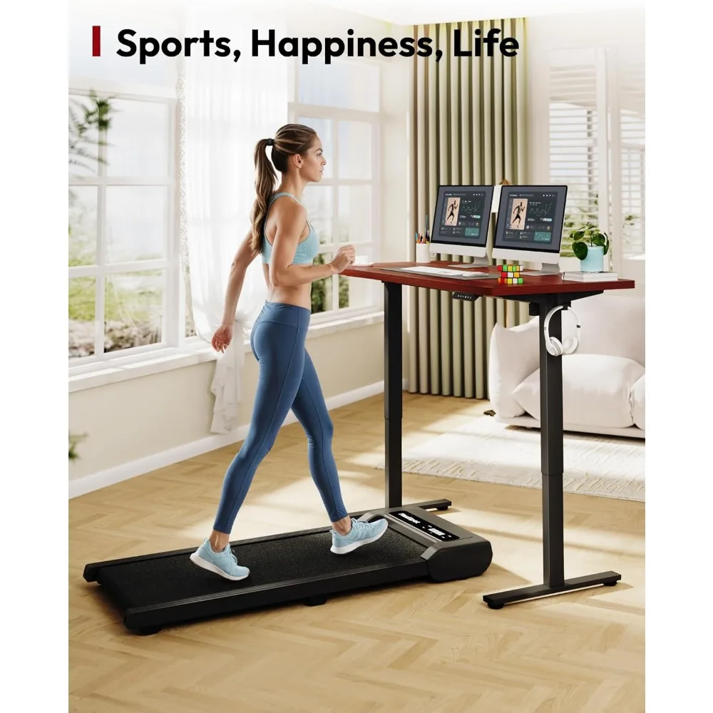 Height Adjustable Electric Standing Desk 48x30 Inches with 6-Button Controller, Ergonomic and Whole-Piece Desktop for Comfortabl