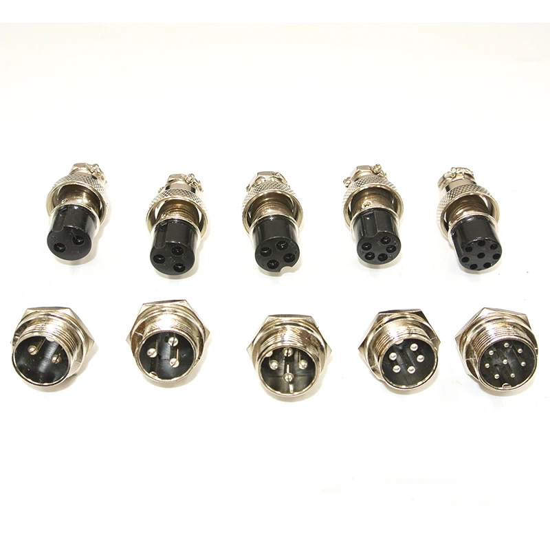 1set GX16-2/3/4/5/6/7/8/9 Pin Male & Female Diameter 16mm Wire Panel Connector GX16 Circular Connector Aviation Socket Plug