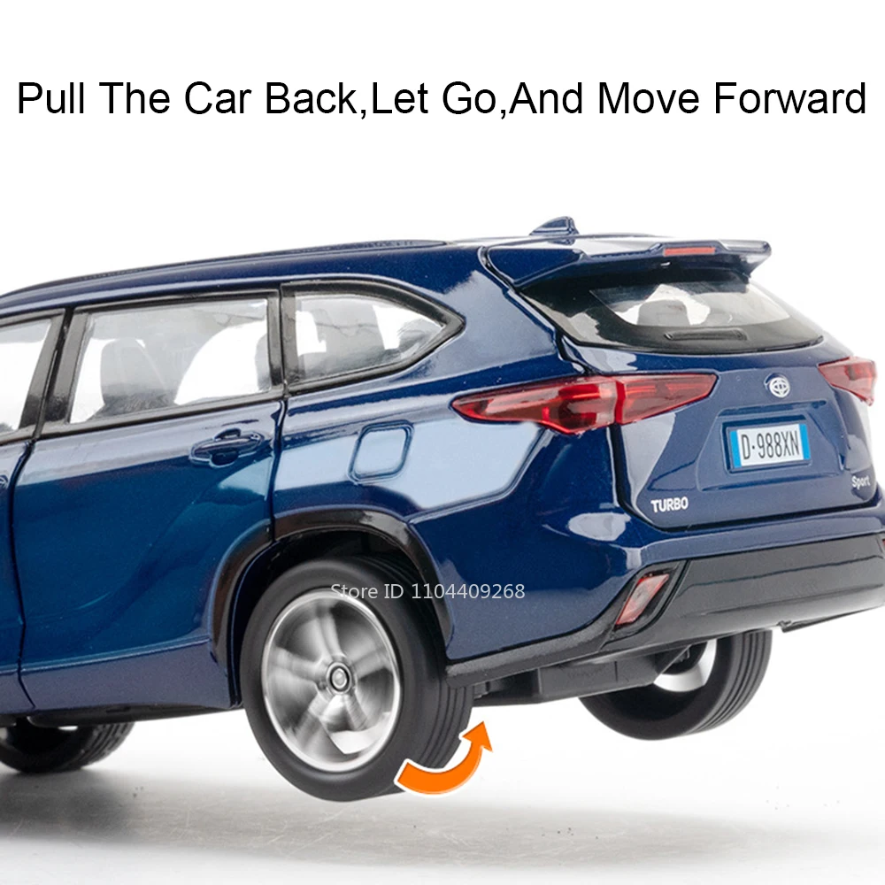 Modèle de voiture de sport Highlander GR86, échelle 1:32, jouet en métal moulé sous pression, véhicule Miniature, lumière sonore, modèles de Collection, cadeau pour garçon