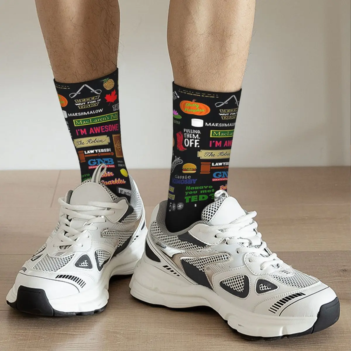 How I Met Your Mother Himym Tv Show Collag Socks Harajuku Super Soft Stockings All Season Long Socks  Christmas Gifts