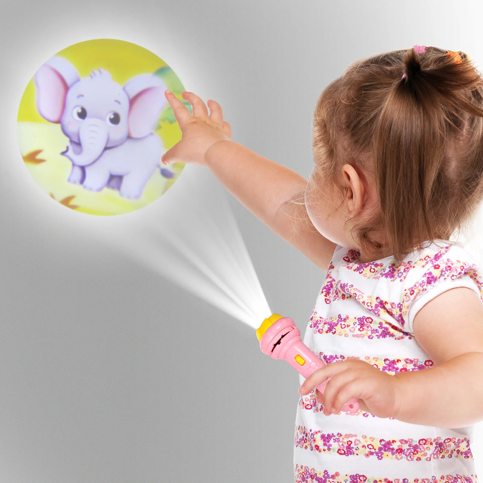 

4 pcs Slide Projector Flashlight Kids Portable Interactive Bright Light Long Life Sturdy Plastic Educational Bedtime Fun