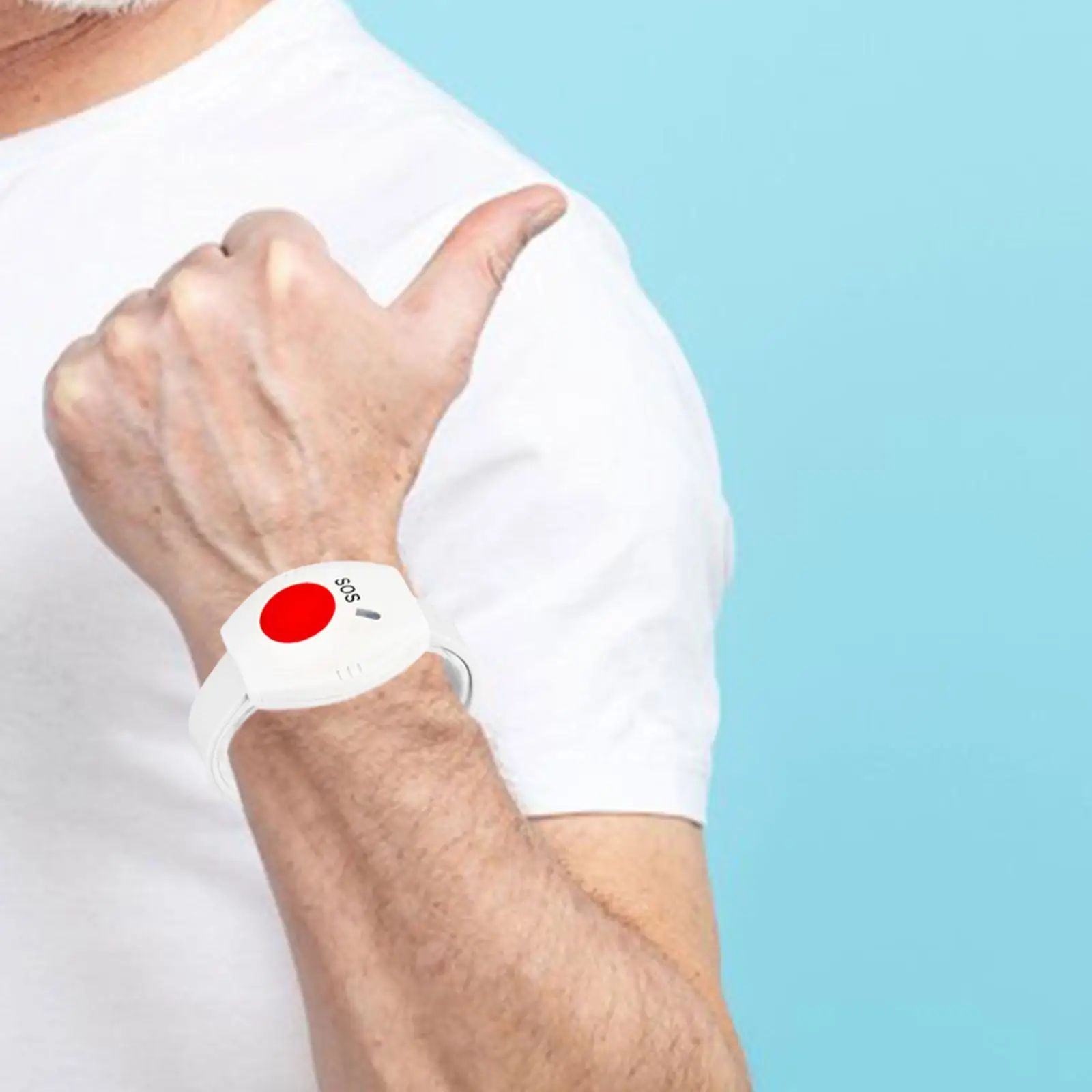 Relógio sem fio com botão emergência, alarme para enfermeira paciente e idosos