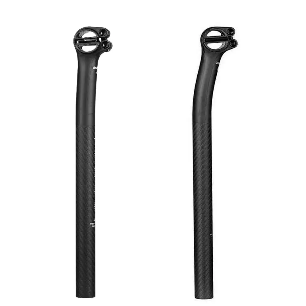 AliExpress ELITA ONE Carbon Seat post Setback5/20mm 25.4/27.2/30.9/31.6 MTB/Road Bike Seatpost Ultralight 150g Carbon fiber half shell