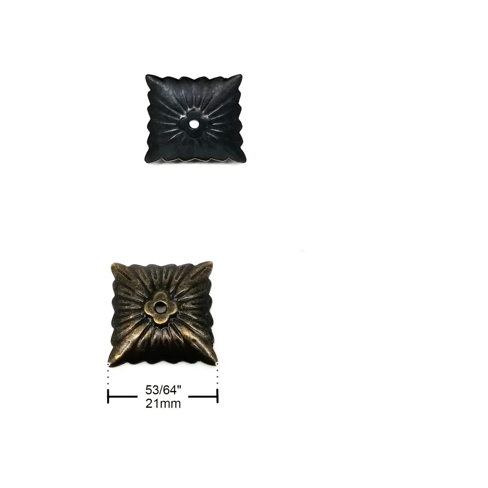 20Pcs 21x21mm Upholstery Nails Antique Bronze Decorative Upholstery Nails Tack Studs Door Sofa Home Decor Furniture Hardware
