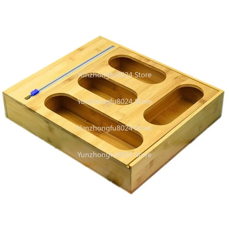 

Современная квадратная бамбуковая коробка для хранения, креативная машина для резки пластиковой пленки, новый трансграничный полипропиленовый мешок для еды, деревянный материал - специальная распродажа