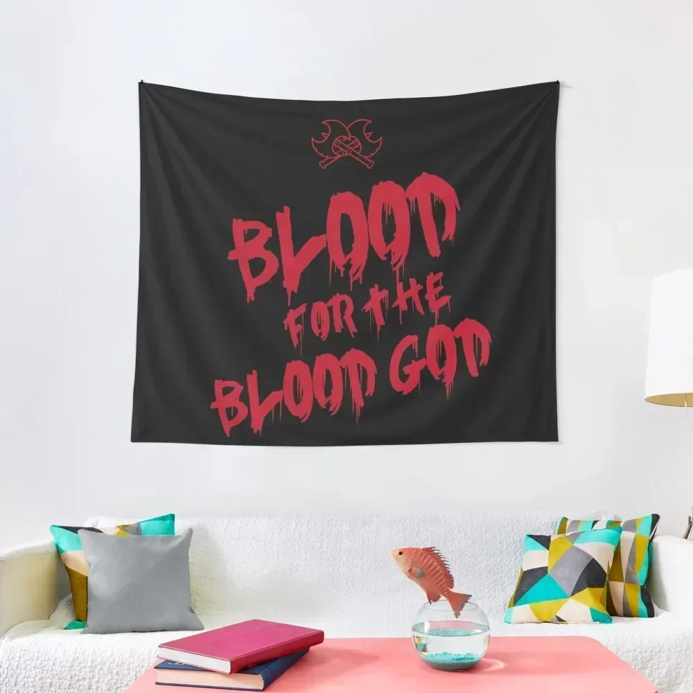 Khorne Chaos God Graffetti - Blood for the Blood God Fantasy Version Tapestry Decor Home Decoration Aesthetic Tapestry