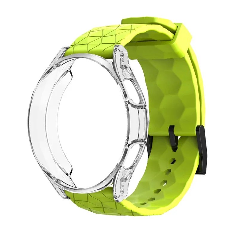 Силиконовый ремешок и чехол для Samsung Galaxy Watch 6 5 4 44 мм 40 мм 42 мм 46 мм, браслет с рисунком футбольного мяча 20 мм 22 мм, Watch 6Classic 43 47 мм