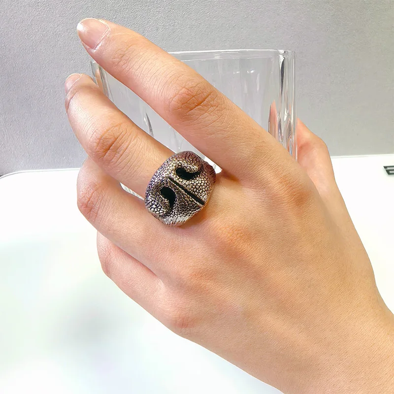إكسسوارات مجوهرات أنيقة على شكل أنف الكلب للرجال والنساء، خاتم إصبع مزخرف رائع، ديكور أنيق للحفلات اليومية، إعادة فريدة من نوعها
