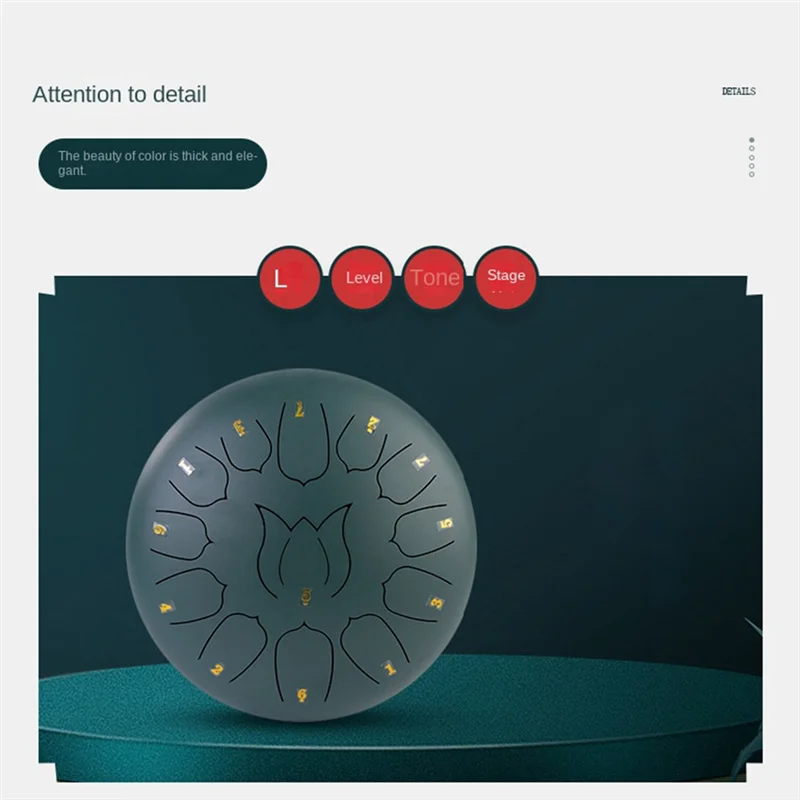 

YHOLI-6-Inch 11-Tone Rain Drum Outdoor Garden Rain Drum Waterproof Music Rain Drum Forget Friends Drum Adult Handheld Drum