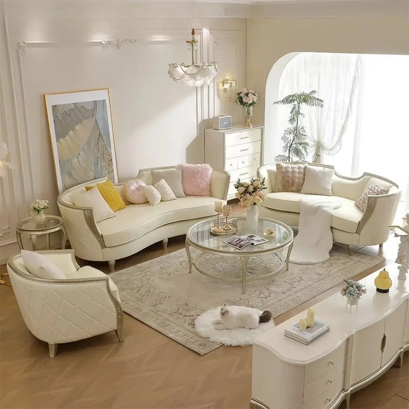 

M small apartment living room luxury modern simple sofa combination light luxury advanced