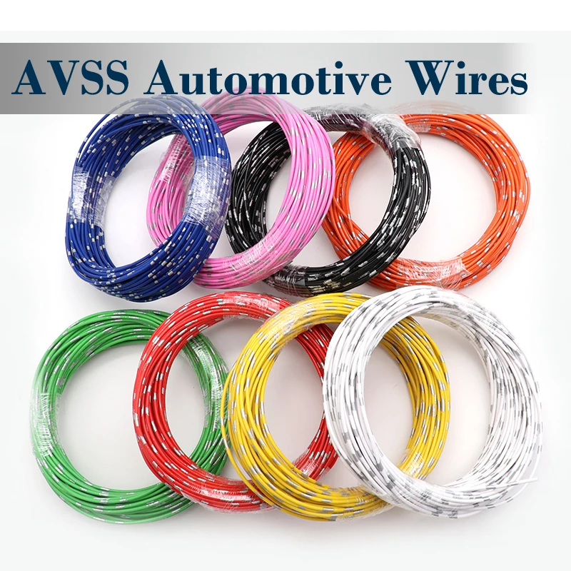 

Automotive Wires AVSS 22 20 18 16 14 13AWG Speaker Audio Cable OFC Oxygen-free Copper Thin PVC Insulation Car Wire 5~100m