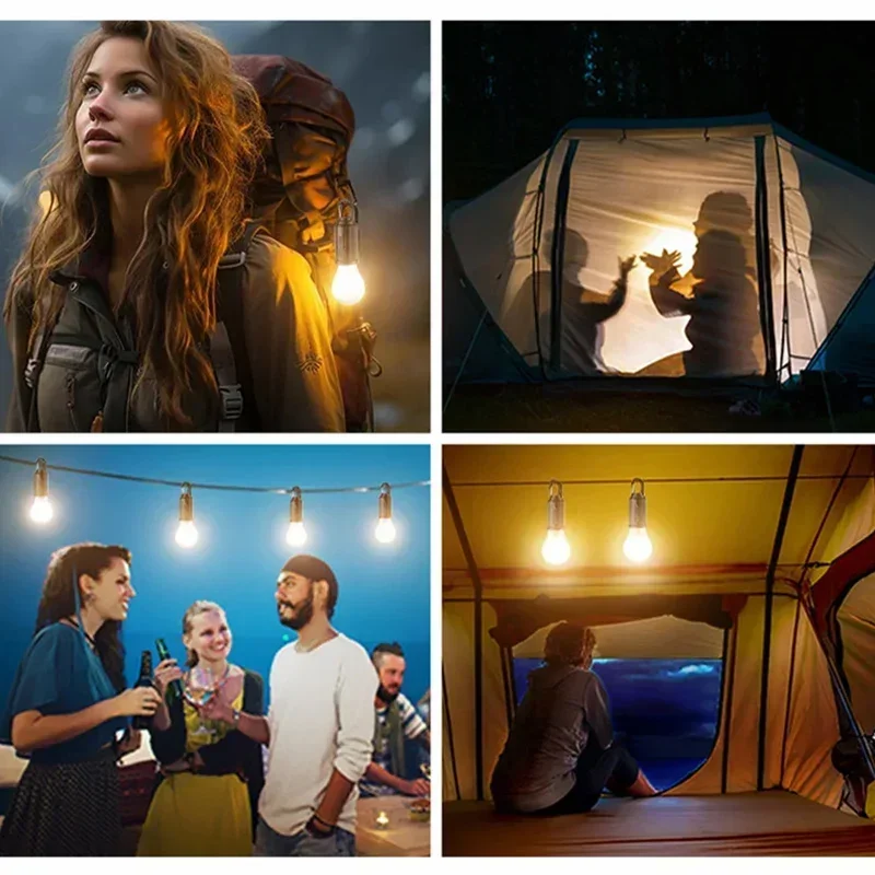 ضوء التخييم بالطاقة الشمسية مقاوم للماء في الهواء الطلق المحمولة LED مدمن مخدرات أضواء خيمة الطوارئ USB شحن ضوء الفناء للشواء في الهواء الطلق