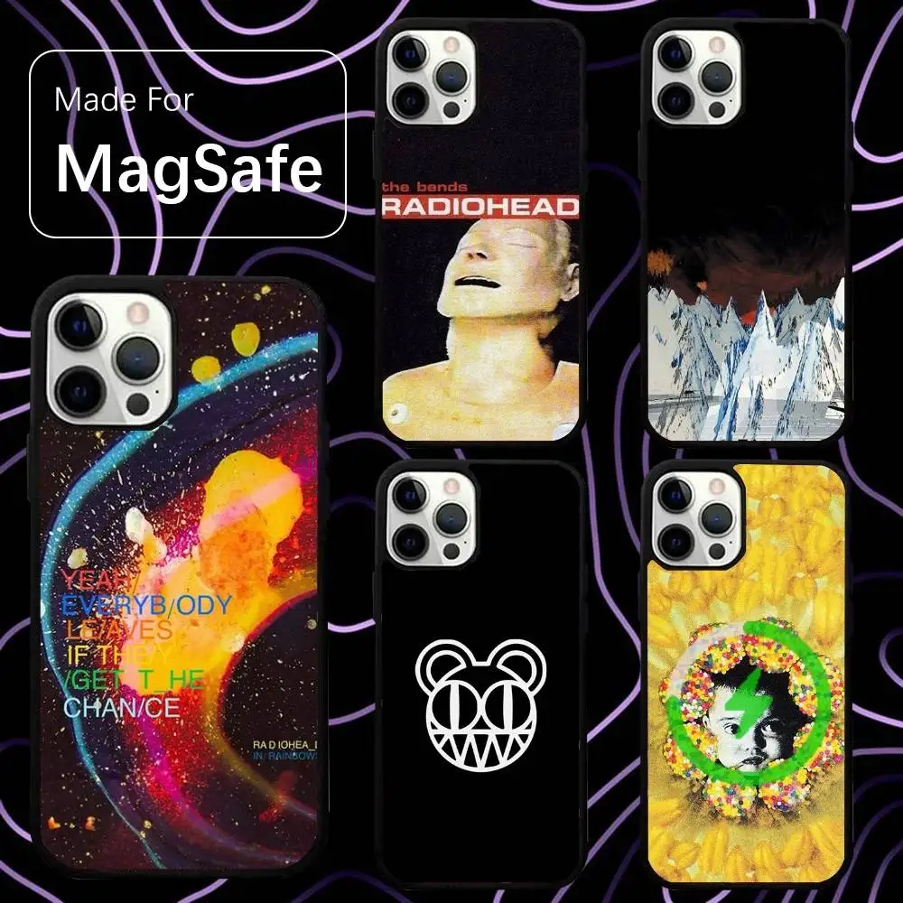 

R-RadioheadS OK Computer Phone Case For iPhone 16,15,14,13,12,11,Pro,Max,Plus,Mini,SE New Magsafe Magnetic Wireless Charging