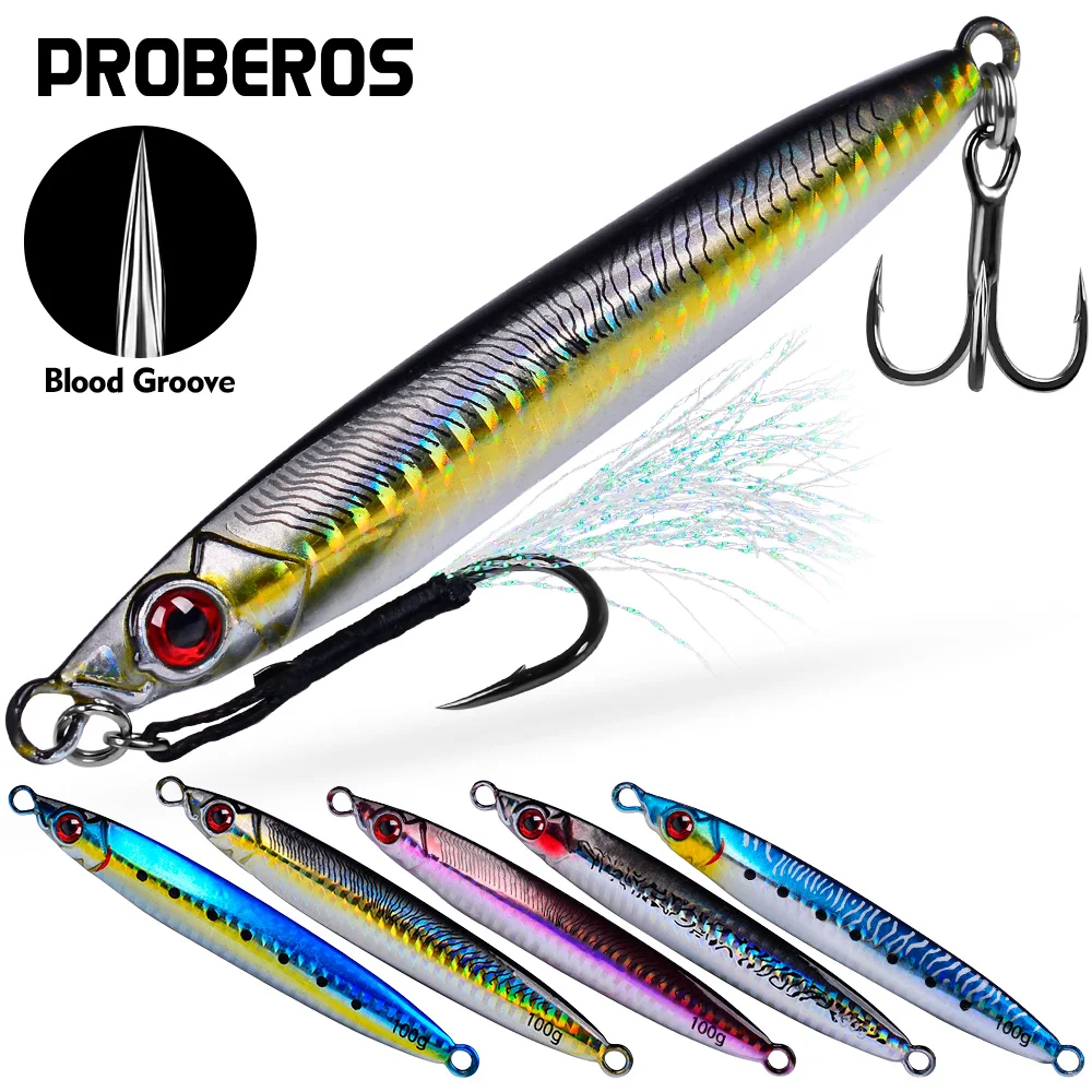 

Vertical Jigging Artificial Lures Jigging Lure Fishing jig Proberos 1pc Saltwater jigs Speed Jigging Slow Jigging Pitching Lures