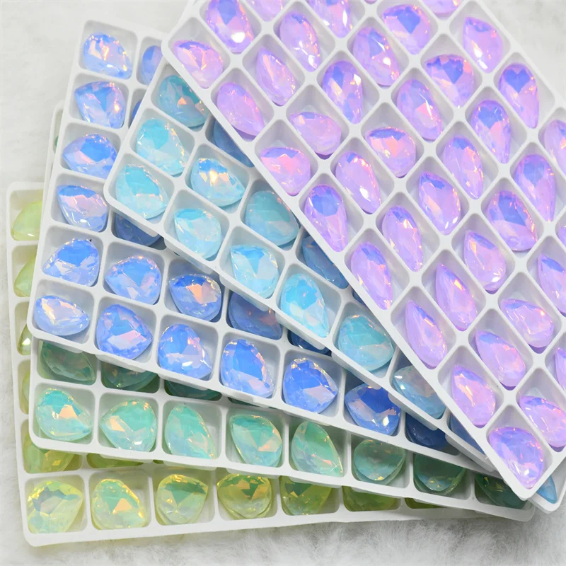 Jelly mocha rhinestones teardrop crystal stones to make crafts jewels Decoration Diamonds for needlework 20x30mm 10x14mm