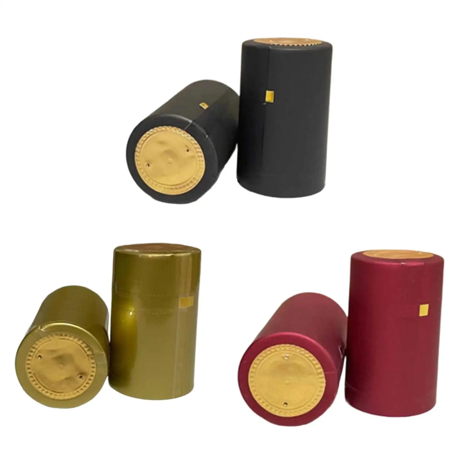 

100Pcs Bottle Caps Supplies Accessories Retro Design Decorative DIY Sealing Shrink Wraps Heat Shrink Capsules for Home Use