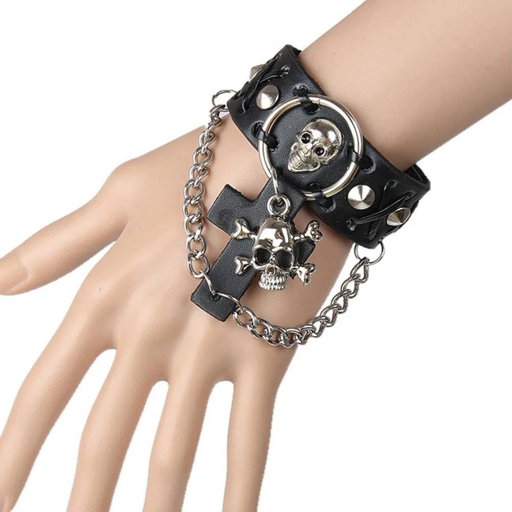 

Bracelet Creative Skull Vintage Delicate Punk Style Finger Halloween Wrist Jewelry Child