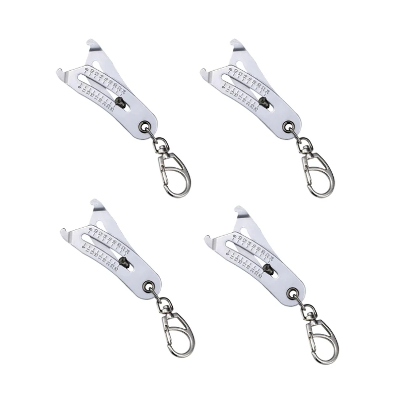 Portable Precise Thread Size Checker Keychain Caliper Gauge Metric Imperial Hexagon Nut Screw Thread Quick Manual Measuring Tool