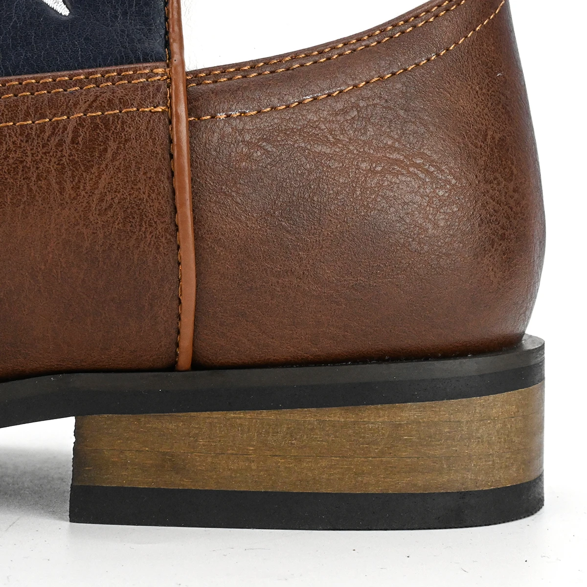Personalized and Fashionable Five-Pointed Star Flag Men's Western Cowboy Boots for Daily Casual Wear