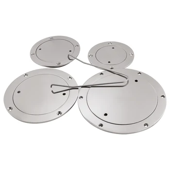 3/4/5/6 Inch Marine Boat Floor Deck Round Access Hatch Stainless Steel 316 Boat Deck Plate Boat Accessories Silver Disc Hatch