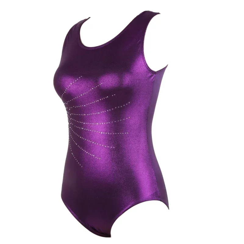 

Women Ballet Dancewear Bright Color Adult Dance Practice Clothes Tank Sleeve Gymnastics Ballet Leotards