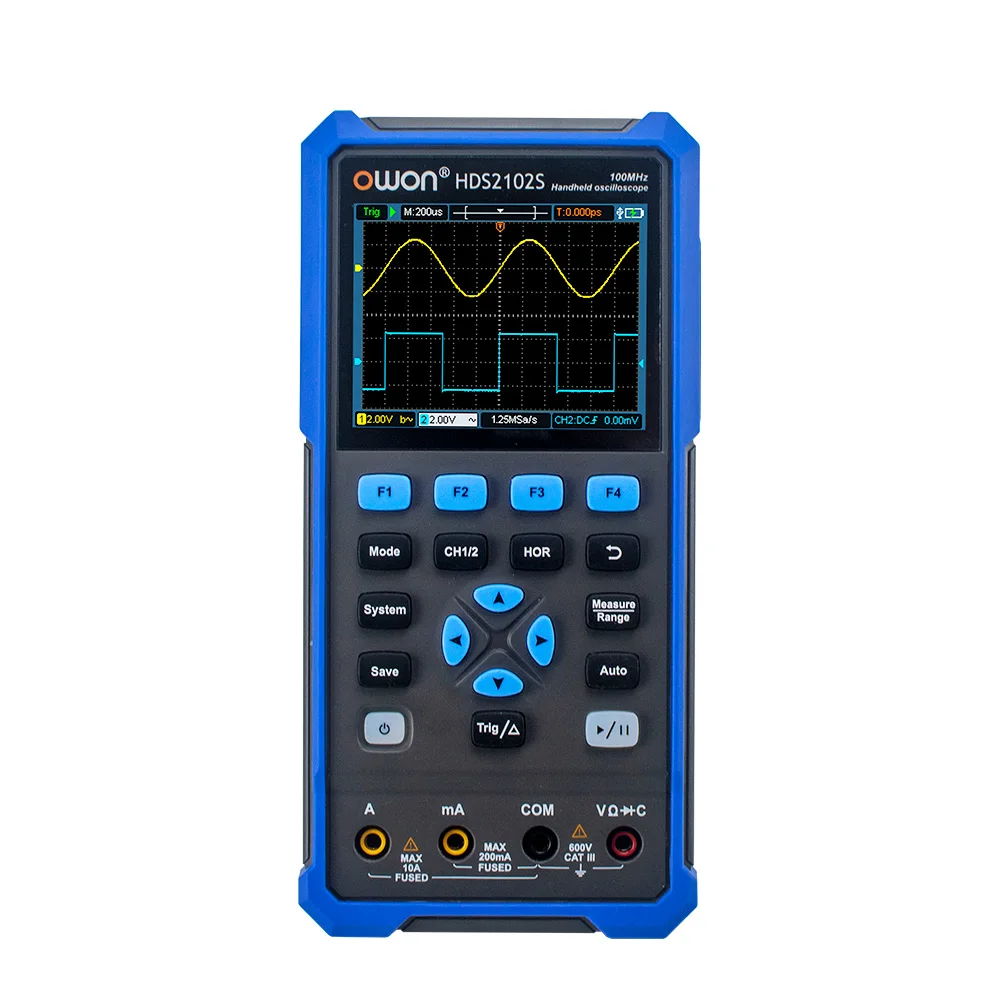 OWON HDS2202S HDS200-serie 3-in-1 draagbare digitale oscilloscoop-multimeter 200 MHz 1GS/s dubbele kanalen signaalgeneratortester