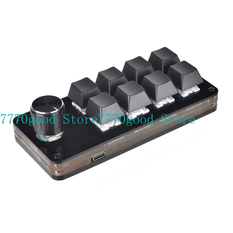 

31BA макро -механическая клавиатура 8 клавиш Mini Keys с ручкой Профессиональная программируемая макро -клавиатура для игр