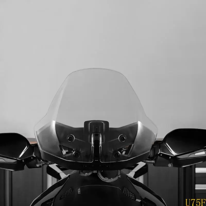

U75F Sport Front Windshield Dark Tinted Adjustable Vented Wind Deflectors Windscreen Accessories Lightweight for Ryker 900